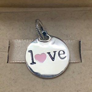 Pandora LOVE mama Pendant Dangle Charm S925 Sterling Silver
